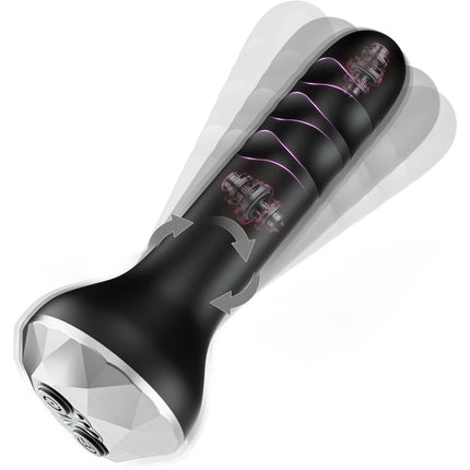 Vibrator Butt Plug Anal Toys Prostate Massager with 10 Vibrating Rotating Beginner-Friendly Anal Plug Sex Toys for Men Women