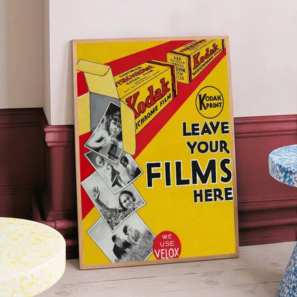 Retro Fashion K-KodakS Self-adhesive Art Poster Retro Kraft Paper Sticker DIY Room Bar Cafe Stickers Wall Painting