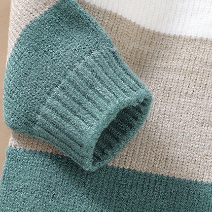 Autumn Baby Sweaters Winter Casual Round Neck Long Sleeve Knit Newborn Infant Boys Pullovers Tops 1-3Y Toddler Knitwear Clothing