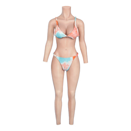 KUMIHO C Cup Full Silicon Bodysuit Silicone Bodysuit Crossdresser Breast Form Transgender Cosplay Artificial Vagina for Men