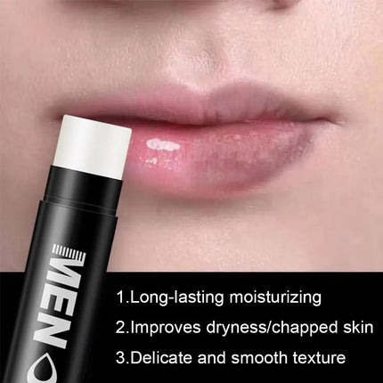 Men's Lip Balm for Dry Cracked Lips - Moisturizing, Nourishing & Hydrating - Colorless Lip Care for Men & Students