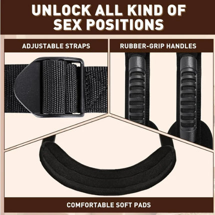Love Slings Bondage BDSM Sex Swing Set Adjustable Strap Soft Plush Padding Mat Sex Restraints Toy for Couples Adult Sex Toy
