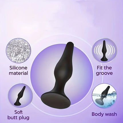 4pcs Silicone Anal Training Set - Soft, Non-Woven Fabric Perfect for Beginners & Advanced Players, Anal Butt Plugs for Men Women
