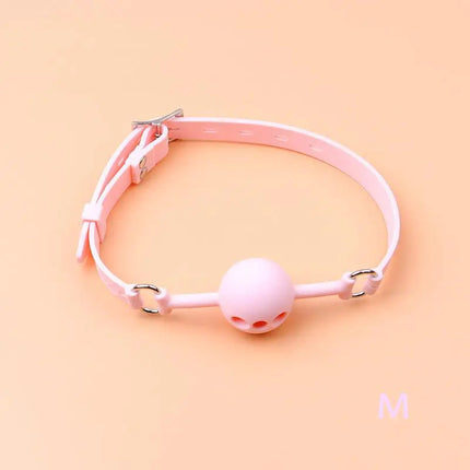 All Silicone Mouth Gag Breathable Ball Gag Adjustable Belt Mouth Sex Toys For Adult SM Games Sexyshop Erotic Accessories