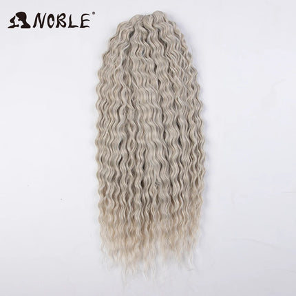 Noble 24Inch 300g Crochet Hair Curl Hair Water Wave Ombre Blonde Twist Crochet Hair Braid Hair Deep Wave Braiding Hair Extension