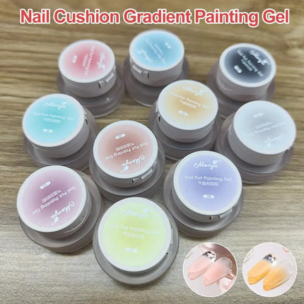 1Jar Cushion Patting Gel Polish Ombre Black White Peach Pat Pat Gel Nail Polish Drawing Liner French Nail Cushion Gradient Gel