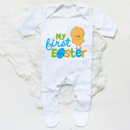 My First Easter Bunny Print Baby Bodysuit Babygrow Sleepsuit Rabbit Infant Long Sleeve Outfit Clothes Infant Easter Party Romper