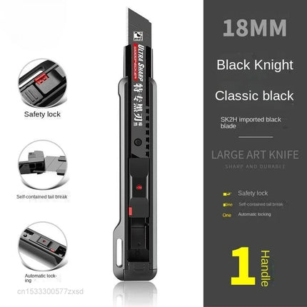 Portable Utility Knife Home Portable Paper Cutting Knife Carbon Steel Blades with Safety Lock Student DIY Handicraft Tool