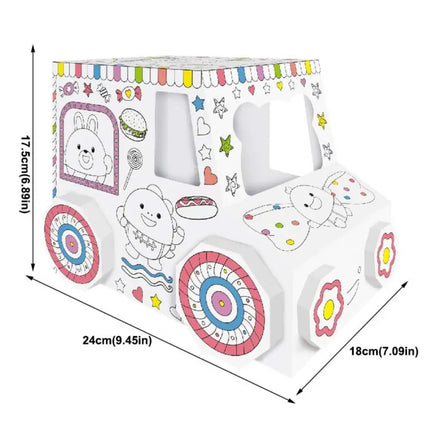 DIY 3D Carton Handmade Creative Cardboard Animal Graffiti Model Kindergarten Carton Toy Can Be Colored Make Graffiti Toys