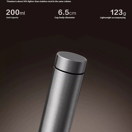 Pure Titanium Insulated Cup Men And Women'S Water Cup Portable Tea Cup Tea Water Separation Titanium Cup Cold Insulation Bottle