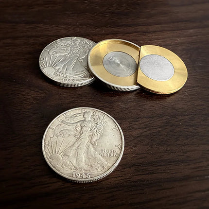 Multipurpose Flipper Coin Set (Walking Liberty Half Dollar) by Oliver Magic Tricks Coin Magia Close-up Stage Illusions Gimmicks