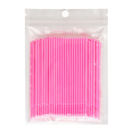 100pcs Eyelash Cleaning Brushes Micro Cotton Swab Individual Removing Makeup Brush Eyelashes Microbrush Beauty Clean Tools