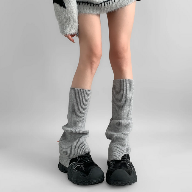 ay Knitted Leggings Sos Women's Autumn Winter College Sle adient JK Small Leggings Slimming Effect Night Study Room