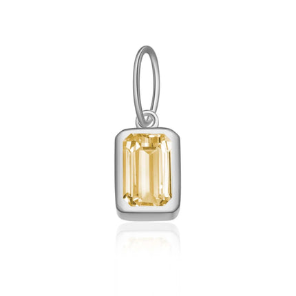 DPLAOPA 925 Sterling Silver 12 Birthstone CZ  Clips Charm Beads Pendant For Necklace And Bracelet 2024 Women Luxury Fine Jewelry