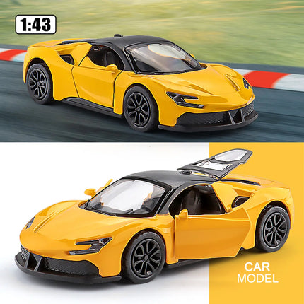 1:43 Scale 4 Inch Die Cast Model Race Car Toy with Pullback Action Alloy Model Car for Collection and Ornament Birthday Gift Boy