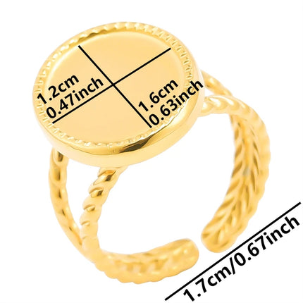 6pcs/lot Gold Plated Stainless Steel Base Rings Settings DIY Blank Knuckle Rings for Women Jewelry Charms Never Fade Wholesale