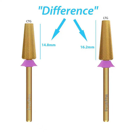 MagiBling Carbide Nail Drill Bits Cross Cut Tapered Barrel Right Left Hand Acrylic Cutter Gel Removal Manicure Tool 3/32'' 16mm