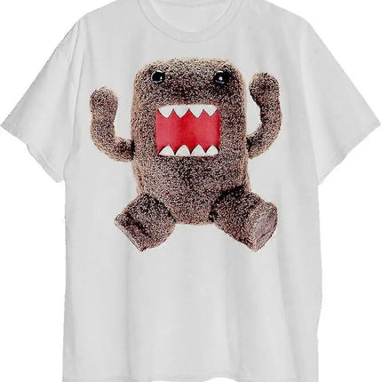 Domo Snacktime Girls T-Shirt Unisex Best Sellers Digital Printing Women Men Oversized Y2k Street Hip Hop High Quality Clothing