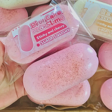 Squishy Cheese Cake Bread Squeeze Toy Soft Stress Relief Slow Rising Sensory Fidget for Anxiety ADHD Autism Gift for Kids Adults