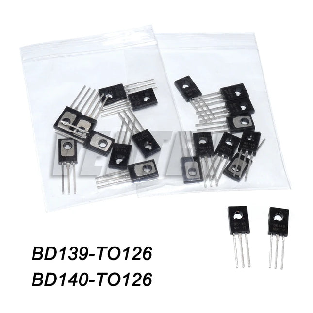 20PCS BD139 BD140 10Pair ( 10PCS BD139 + 10PCS BD140 ) TO126 TO-126 new voltage regulator IC BD139/140