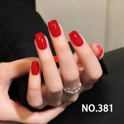 New Year Red Nail Polish Gel 2026 New Autumn/Winter Set, Cherry Wine Red, Makes Skin Look Brighter, Salon Specific