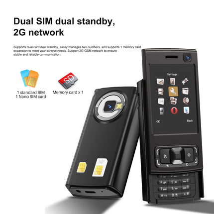 SERVO N95 PRO Slide Screen Mini Mobile Phone Speed Dial Call Recording Magic Voice Blacklist 2G Push Screen Torch Cellphone MP4