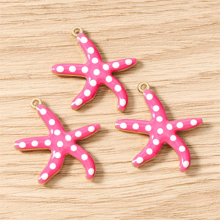 10pcs Cute Mix Marine Life Charms Enamel Starfish Lobster Crab Charms Pendants for Jewelry Making Necklaces Earrings DIY Gifts