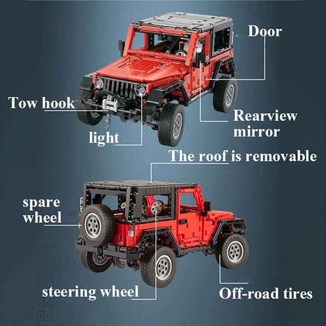 1287 Piece Bricks MOC Off-Road Vehicle Car Set Technical City Model Building Block Kids Toys For Boy Girl Birthday Gifts
