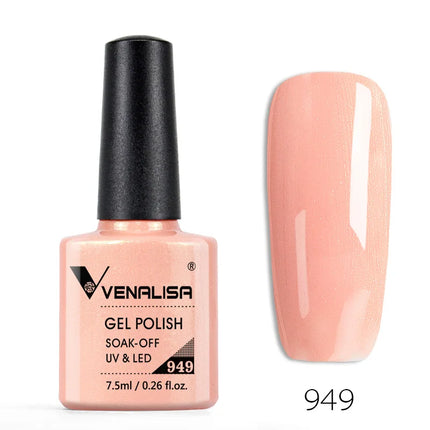 Venalisa Nail Gel Polish Semi Permanent Salon Quality TPO Free Glitter 7.5ml Soak off UV LED Nail Gel Varnish