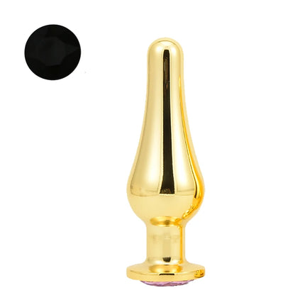 Golden Stainless Steel Anal Plug Crystal Metal Butt Plug Stimulator Anal Sex Toys for Couples Prostate Massager Dildo 3 Size