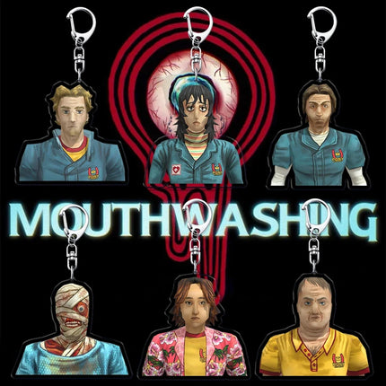 Hot Horror Game Mouthwashing Keychains for Accessories Bag Jimmy Curly Anya Daisuke Sallyface Swansea Keyring Jewelry Fans Gifts