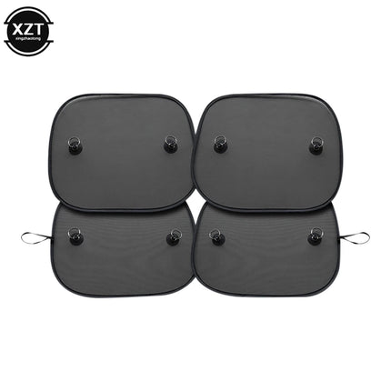 2pcs Black Mesh Car Sunshade Anti-ultraviolet Car Curtain Nylon Mesh Side Window Mesh Car Super Suction Cup