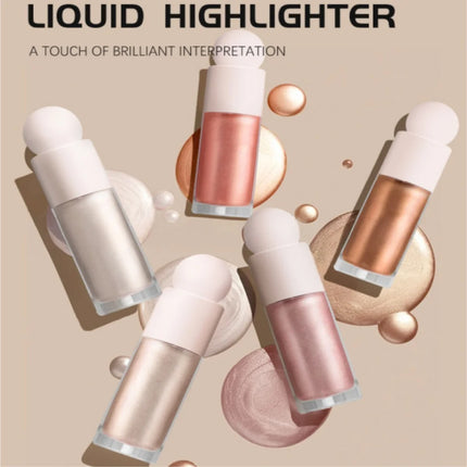 3 Colors Shimmer Liquid Highlighter Long-lasting Face Body Brightening Liquid Glitter Music Festival Party Makeup Accessories