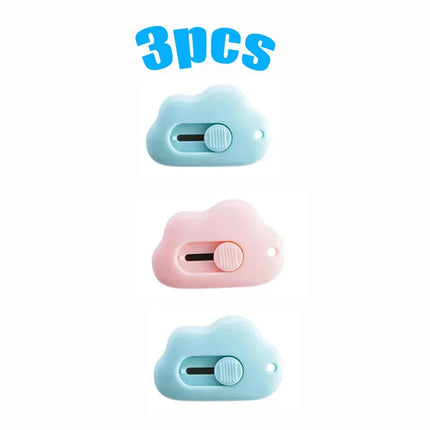 1/2/3/6PCS Cute Rabbit Cloud Color Mini Portable Utility Knife Paper Cutter Cutting Razor Blade Office Stationery Supplies