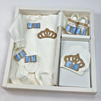 skyblue and gold / 6-9M size 73