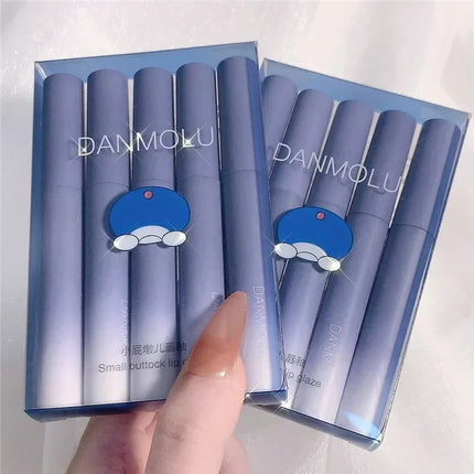 Lipstick Set 5 Colors Matte Long Lasting Waterproof Non-Stick Cup Lip Glaze Not Easy To Fade Red Lips Lip Tint Cosmetic Makeup