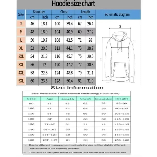 Demon Slayer Men's Hoodie Sweatshirt Kamado Nezuko Anime Spring Autumn Winter Boy Harajuku Long-sleeved Parent-child Outfit
