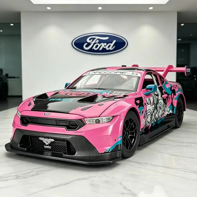NEW 1:24 Ford Mustang GT3 Supercar Alloy Car Model Sound and Light Car Model Collectibles Birthday Gift