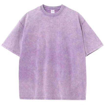 Summer Cotton Washed Women T-Shirts Hip Hop Loose Tee Shirt All-Match Fashion Short Sleeve Comfortable Multicolor Female Tops