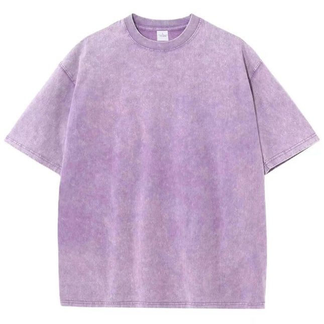 Summer Cotton Washed Women T-Shirts Hip Hop Loose Tee Shirt All-Match Fashion Short Sleeve Comfortable Multicolor Female Tops