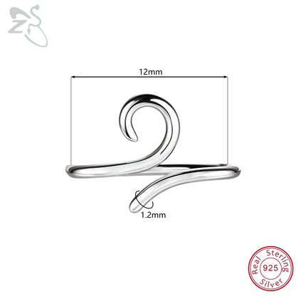 ZS 1PC 16G 925 Silver Inner Hook Outer Hook Eyebrow Ring Spiral Bridge Nose Stud Helix Earring Gold Color Cartilage Piercing