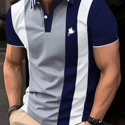 The new men's POLO shirt for summer 2025 is breathable, lightweight, casual and fashionable with 3D printing