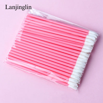 New 50 Pieces Lip Brushes Soft Lipstick Mascara Wands Applicators Eyelash Cleaner Cosmetic Brushes Women Make Up Tools