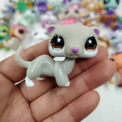 Original LPS Pet Toys Cute Animal Can Shake Head Kitten Collection Toys for Girls Christmas Birthday Gift