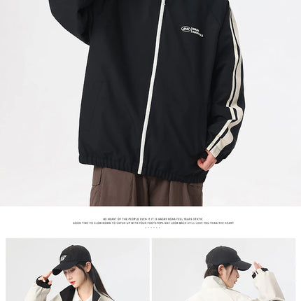 New Jacket Two-sided Long Sleeve Outdoor Men Coats Women Reversible Windproof Coats Splashproof Double-Sided Jackets Couple Top