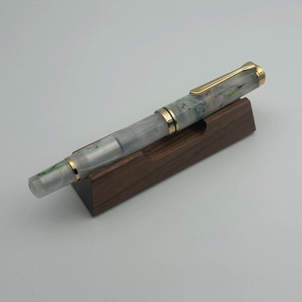 Admok M800 Pen Sky Blue Acrylic Piston Fountain Pen Bock Schmidt Nib F M B 0.5 0.7 1.0MM Nib Golden Clip Writing Office Gift Pen