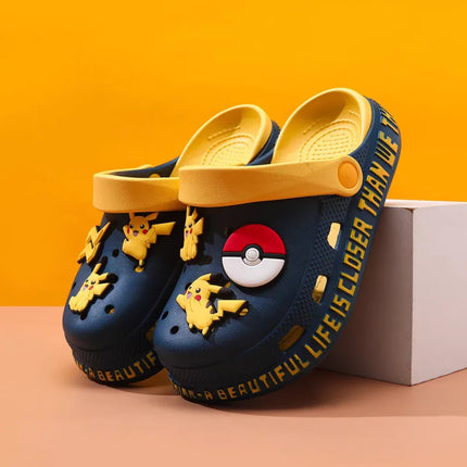 2026 Pikachu Clogs Breathable Non Slip Soft Sole Lightweight Summer Outdoor Casual Beach Walking Slippers Sandals Holiday Gifts