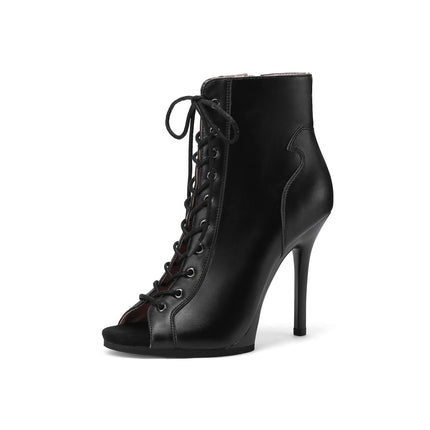 2023 New Fashion Women Heels  Lace-up Boot Stilettos Jazz Dance Lady Shoes For Latin Dancing Outdoor Sexy Stilettos Plus Size