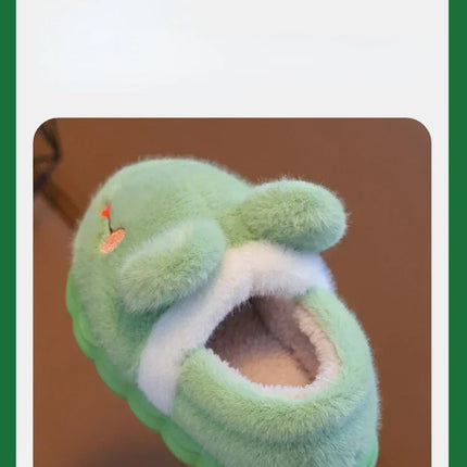 Baby Warm Cotton Shoes Autumn Winter New Boys Girls Cartoon Animal Cotton Slippers Non Slip Comfortable Soft Sole Plush Slippers