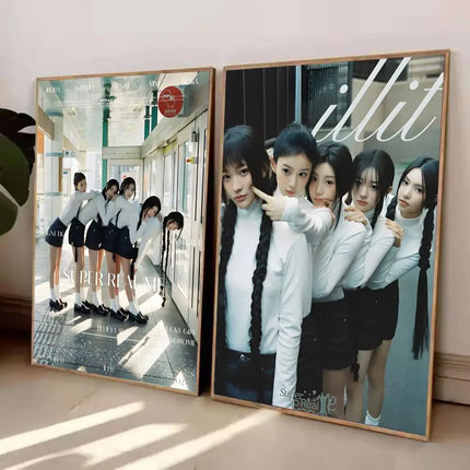 Kpop Band I-ILLIT Poster Trendy And Easy-to-Apply Wall Art Stickers For Home Decor And Dorm Room Walls
